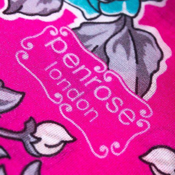 PENROSE MAGENTA & WHITE PAISLEY POCKET SQUARE | MENS SIZE 41X41 - Picture 2 of 5